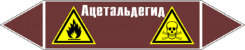 Маркировка трубопровода "ацетальдегид" (пленка, 507х105 мм) - Маркировка трубопроводов - Маркировки трубопроводов "ЖИДКОСТЬ" - Магазин охраны труда и техники безопасности stroiplakat.ru